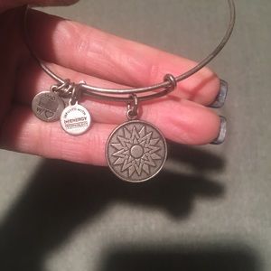 Alex & Ani Silver Star Charm Bangle Bracelet
